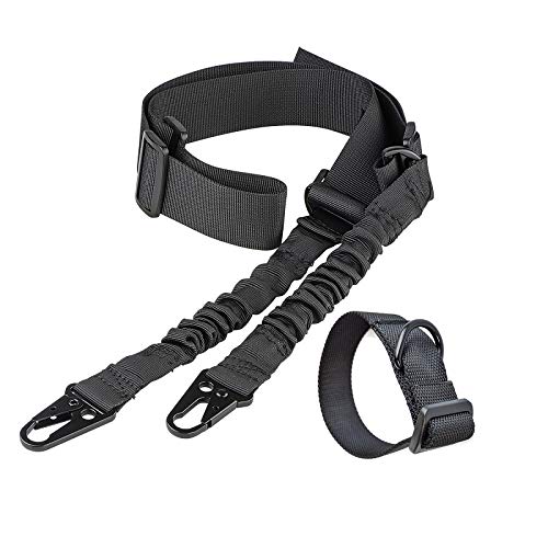 1 Point Sling 2 Punto Cabestrillo Eslinga de Arma táctica buttstock Sling Correa de sujeción Gunstock Eslinga de Airsoft Correa del Rifle Eslinga de Escopeta Rifle Sling Portafusiles para Pistola