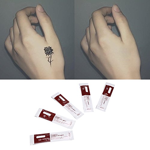 10 pcs Tattoo Aftercare crema para tatuaje cicatriz curación Vitamina A y Crema D Ungüento Gel(Blanco)