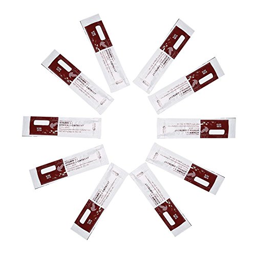 10 pcs Tattoo Aftercare crema para tatuaje cicatriz curación Vitamina A y Crema D Ungüento Gel(Blanco)