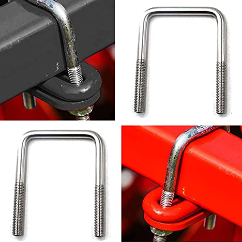 10 Piezas Pernos En U Pernos Cuadrados En u Tornillo En U Cuadrados De Acero Perno En U Cuadrado De Acero Inoxidable Pernos Forma U Rosca Pernos En Forma De U Tuercas M6 Para Fijación De Tuberías