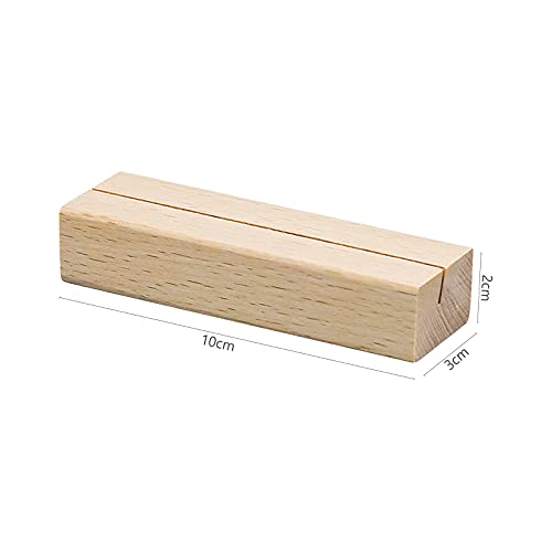 10 Piezas Soportes Madera Tarjetas, Base Postal Madera Creativa para Mensajes de Escritorio Configuración de Bodas Fotos Tarjetas de visita