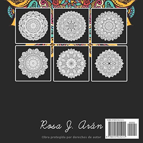 100 MAGNIFICAS MANDALAS Libro de Colorear y Meditar para Adultos: Pensamiento Positivo y antiestrés Para Calmar El Alma con mandalas únicas fáciles y ... del reverso en tonos negros, formato cuadrado