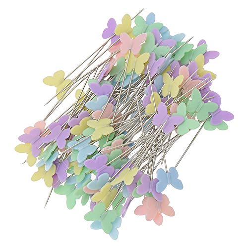 100 Piezas Alfileres Costura de Cabeza de Mariposa, Para Manualidades y Costura de Bricolaje