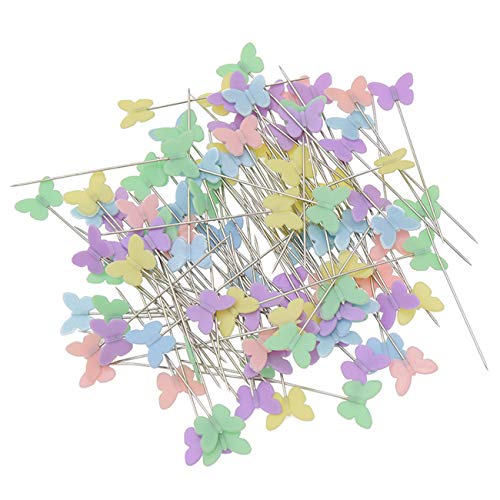 100 Piezas Alfileres Costura de Cabeza de Mariposa, Para Manualidades y Costura de Bricolaje