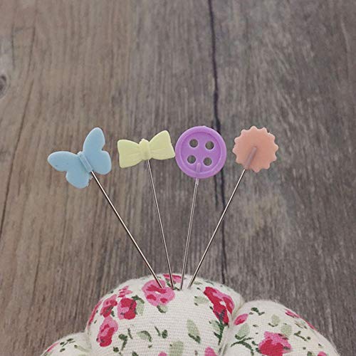 100 Piezas Alfileres Costura de Cabeza de Mariposa, Para Manualidades y Costura de Bricolaje