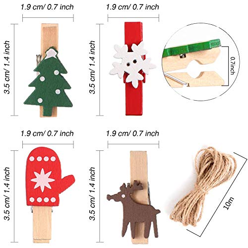 100 Piezas Mini Pinzas de Madera para Fotos,Pinzas Pequeñas de Madera Navidad,Regalos Decoración Mini Pinzas,Mini Pinzas de Ropa de Madera,Pinzas Pequeñas de Madera,Pinza de Madera.