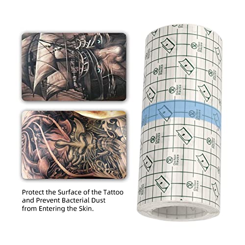 10m Tatuaje Vendaje PelíCula Rodante Impermeable Transparente Tatuaje Cuidado Posterior Adhesivo Curativo Vendaje Tatuaje Suministros