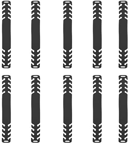 10PCS Hebilla de Extensión, Gancho de Extensión para Orejas, Hebilla de Extensión Ajustable Para Niños, Adultos (Negro)