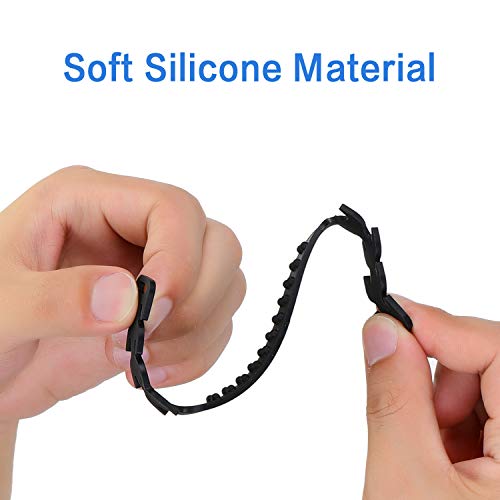 10PCS Hebilla de Extensión, Gancho de Extensión para Orejas, Hebilla de Extensión Ajustable Para Niños, Adultos (Negro)