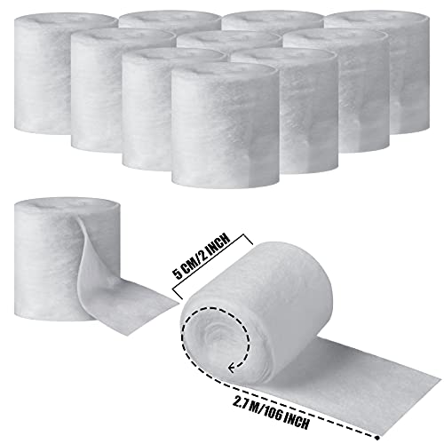 12 Rollos de Almohadilla de Algodón de Molde Almohadilla Debajo de Yeso Almohadilla de Molde de Paquete Individual Vendaje Gasa Paño de Yeso Suave, 2 Pulgadas de Ancho, 8,8 Feet de Largo
