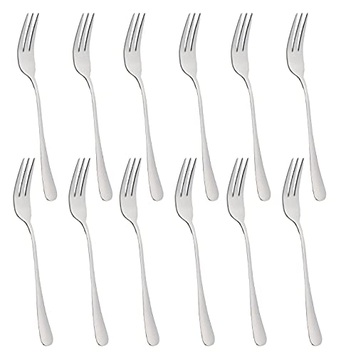 12 Tenedores Postre Acero INOX y acabado brillante. Colección Minimal (Tenedor de Postre)