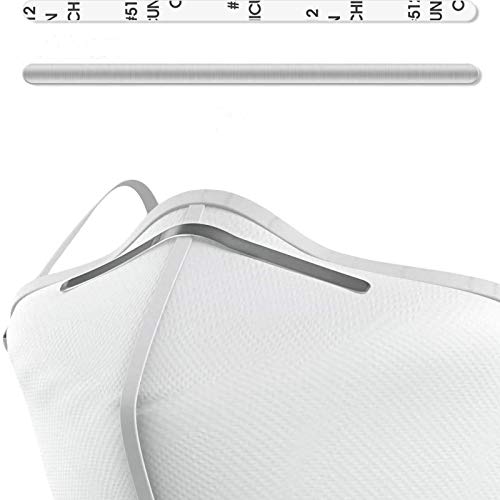 120 tiras de aluminio para la nariz, puente para mascarillas, 90 mm, adhesivas, metálicas y planas, para costura