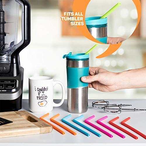 15 pajitas de silicona reutilizables para Yeti de 887 y 590 ml, flexibles, fáciles de limpiar, con 2 cepillos de limpieza, sin BPA ni sabor a goma