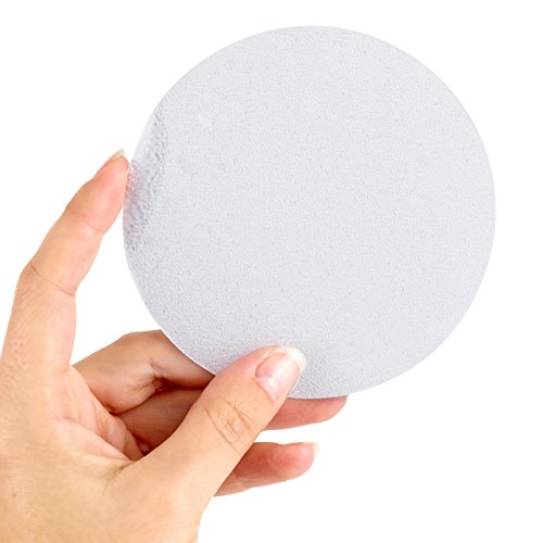 15 Pegatinas Antideslizantes Transparentes Grandes para Bañera Ducha | Textura no abrasiva para Mejor Agarre | Puntos Adhesivos Discretos de 10 cm de Diámetro para mayor Seguridad | Rascador Incluido