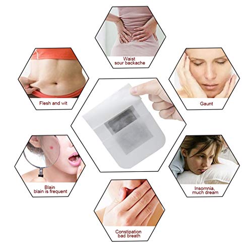 150 PCS Parches Para Los Pies, JUSTDOLIFE Parches de Desintoxicación, Naturales Parches Detox para Pies para Eliminar Toxinas Corporales Para Aliviar El Estrés Mejorar El Sueño