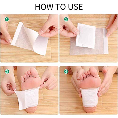 150 PCS Parches Para Los Pies, JUSTDOLIFE Parches de Desintoxicación, Naturales Parches Detox para Pies para Eliminar Toxinas Corporales Para Aliviar El Estrés Mejorar El Sueño