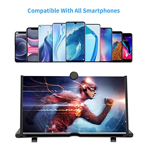 16 Pulgadas Lupa de Pantalla de teléfono, Amplificador de Pantalla Móvil Pantalla de Amplificador de teléfono Adecuado para Ver películas y Videos en un teléfono Inteligente