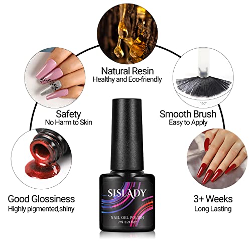 18 PCS Esmalte de Uñas Semipermanentes Set de Uñas Pintauñas Manicura Semipermanente Set de Colores de Esmalte de Gel Soak off 7ML para Manicura Pedicura