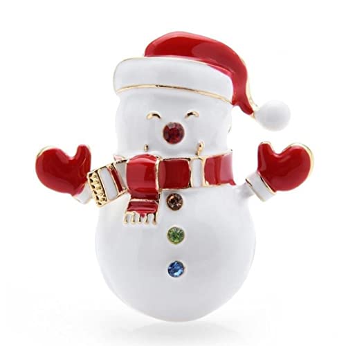 1pc Snowman Broches para Mujeres Encantador Desgaste Sombrero Snowman Muñeco Nieve Navidad Año Nuevo Broche Pins Regalos