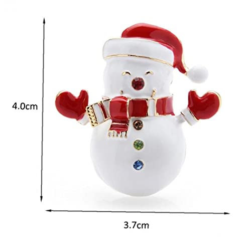 1pc Snowman Broches para Mujeres Encantador Desgaste Sombrero Snowman Muñeco Nieve Navidad Año Nuevo Broche Pins Regalos