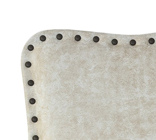 1Tapiza Callas Cabezal, Microfibra, Blanco Roto, Cama 150/170 (King), 160x8x80 cm