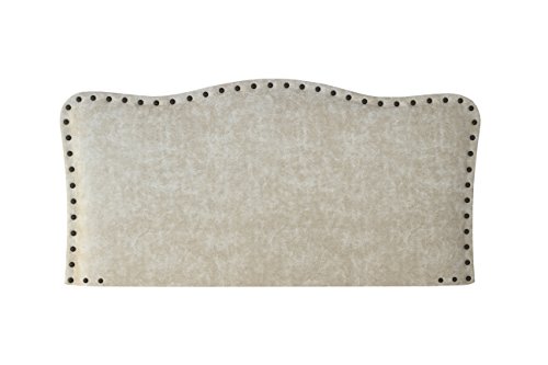 1Tapiza Callas Cabezal, Microfibra, Blanco Roto, Cama 150/170 (King), 160x8x80 cm