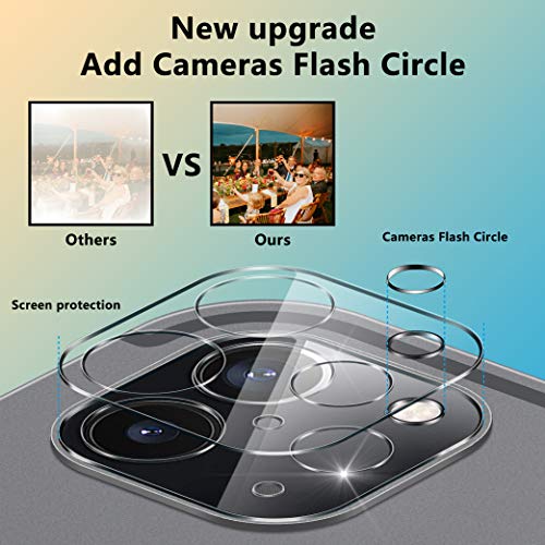 [2 Pack] UniqueMe Protector de Lente de cámara Compatible con iPad Pro 2021/2020 (11/12.9 pulgadas) Cristal Templado, Protector de Pantalla [9H Dureza ] [Sin Burbujas] Cristal HD Vidrio Templado