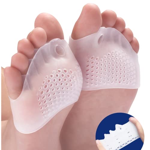 2 par Almohadillas Metatarsianas Almohadillas de Gel para Antepié Separador de Dedos para Pies Ampollas Dolor en el Antepié