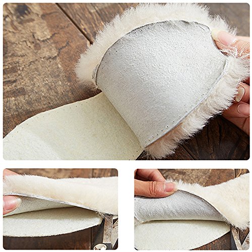 [2 Parejas] Unisexo Adultos Súper Suave y Confort Auténtico Plantilla de Lana de Cordero Invierno Plantilla Térmica Para las Botas de Nieve Australia plantillas de oveja ([2 Parejas] EU 42)
