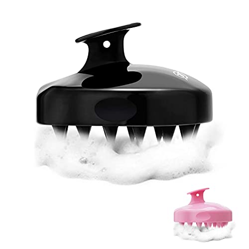 (2 piezas) cepillo de silicona para champú, masajeador de cuero cabelludo, cepillo de silicona suave para el cuero cabelludo, adecuado para cabello húmedo o seco