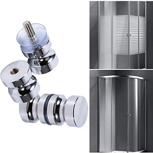 2 piezas Tirador de la Puerta de Vidrio de la Ducha,Pomo de Acero inoxidable Sólido,Pomos de Repuesto para Puertas de Cristal,Manija para Accesorios de Bloqueo de Baño en Casa