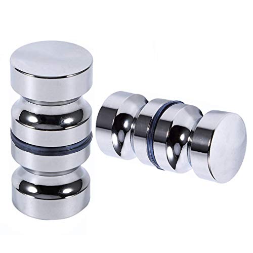 2 piezas Tirador de la Puerta de Vidrio de la Ducha,Pomo de Acero inoxidable Sólido,Pomos de Repuesto para Puertas de Cristal,Manija para Accesorios de Bloqueo de Baño en Casa