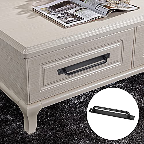 2 Piezas Tiradores Puertas Correderas, Manijas para Puertas Corredizas, Tirador de Puerta de Granero de Acero Inoxidable Negra, Manetas Puertas con Tornillos para Cocina Gabinetes Muebles Armario