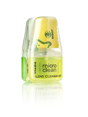 2 x Spray Limpia Gafas con Microfibra, Kit de Viaje y de Bolsillo, Limpiador Óptico Sin Alcohol y con Aroma, 2 x 20 ml (1 x Limón 1 x Manzana)