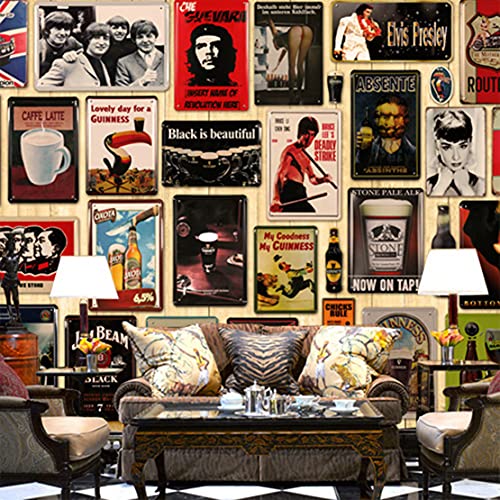 20 * 30cm 3 Piezas De DiseñO De Reglas De Barra, Carteles De Arte, Cartel De Chapa De Metal, DecoracióN De Pared Con ImpresióN De Hojalata, Para Bar En Casa, Pub, Restaurante PequeñO