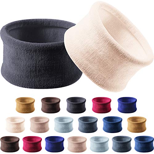 20 Bandas Cuerdas Lazos de Pelo Elástico de Algodón Grande Accesorios Banda de Pelo Diadema Soporte de Cola de Caballo para Pelo Rizado Pesado Grueso (Colores Neutros)