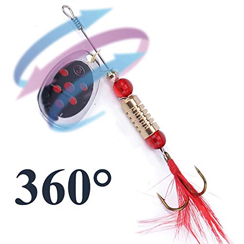 20 Piezas Kit Señuelosde Cucharilla de Pesca para Lucio Perca Trucha 3g-14g