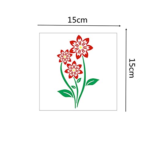 20 plantillas de flores y plantas, plantillas reutilizables para pintar paredes, manualidades de boda, muebles de madera, plantillas de pintura para niños