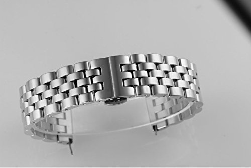 20mm jubilares reemplazos Correa de Lujo de Estilo Reloj de Metal Inoxidable sólido Flujo unidireccional de Tipo Pesado de Acero Inoxidable Recta Final