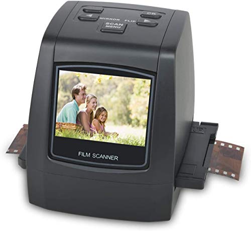 22MP Escáner de Negativos y Diapositivas, Convertidor Digital con 2,4" LCD para 35 mm/Super 8/110/ 126 película