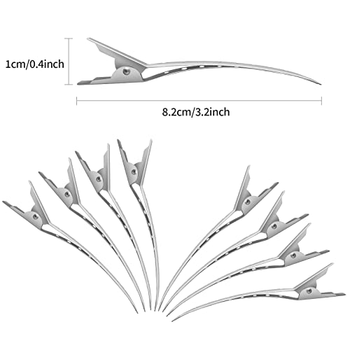 24 Pieces Pinza de Pelo de Duckbill de Clips Pinza Fuerte y Antideslizante de Pelo de Duckbill,Pinza de Cocodrilo de Pelo Pinzas con Agujeros para Estilismo de Salón Accesorios