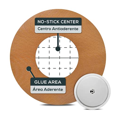 25 Parches Sensor Freestyle Libre 2 & 1 – Protector Sensor Glucosa con CENTRO ANTIADHERENTE – Cubre MIAO MIAO y BUBBLE - Transpirable Elastico Flexible e Impermeable - Talla L (10 cm)