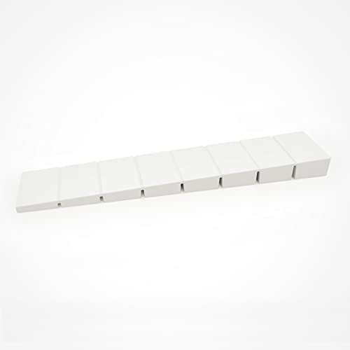 25 x Cuñas para muebles/calces | cuñas de compensación de plástico con puntos de rotura integrados | Sossai® MKB-100 | Color : Blanco