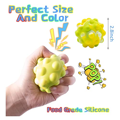 2PCS Anti-Stress Balle Juguete Sensorial,Juguete Alivio del estrés Fidget Ball,Pelotas Sensoriales,Juguete de Silicona para Aliviar el Estrés,Juguetes Antiestrés