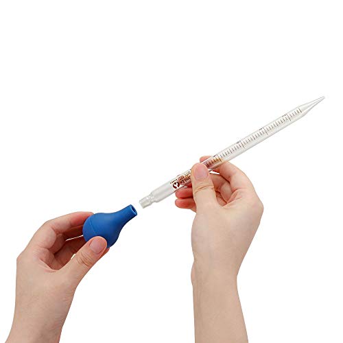 2Pcs pipetas,5ml,10ml Pipetas Cuentagotas con Cepillo de Limpieza,Cuentagotas de la Pipeta,Pipeta de Cristal,Cuentagotas de Pipeta Graduado,Pipeta de Goma para Tratamientos Fluidos Líquidos