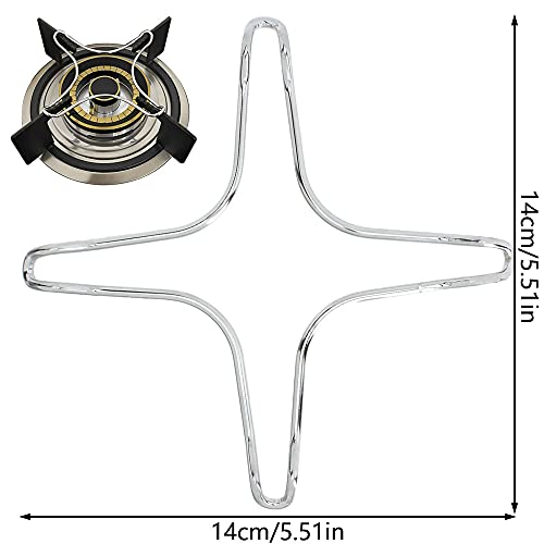 2pcs Soporte Encimera Gas Universales Soporte Cocina Gas Hierro Antideslizante Anillo Wok Pesado Soporte Wok para Gas para Cafetera Espresso Estufa de Gas Olla 14 * 14 cm