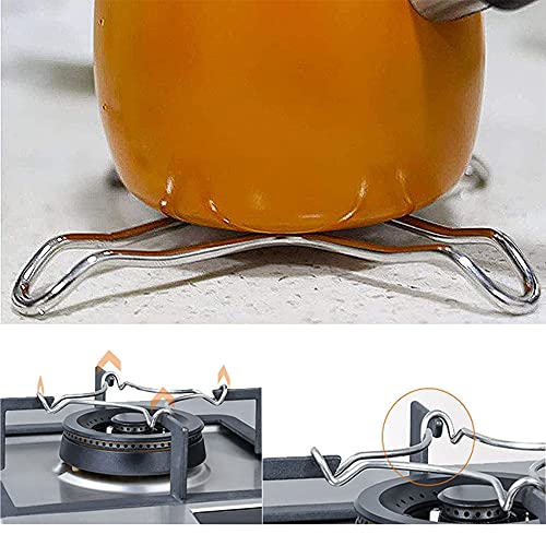 2pcs Soporte Encimera Gas Universales Soporte Cocina Gas Hierro Antideslizante Anillo Wok Pesado Soporte Wok para Gas para Cafetera Espresso Estufa de Gas Olla 14 * 14 cm