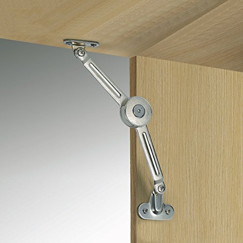 2X Qrity [Actualizado] Compás para puertas elevables Bisagras para muebles 75° 90° 110° - Soporte Hasta 20KG