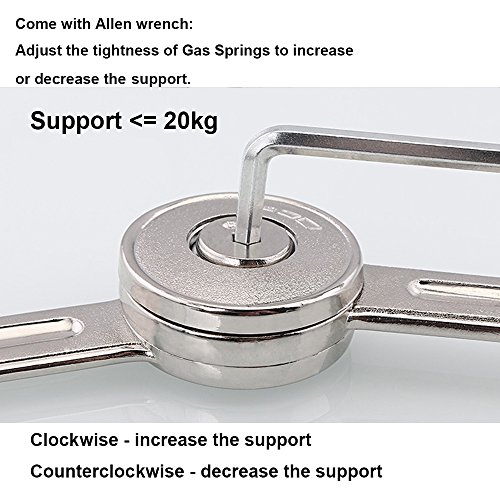 2X Qrity [Actualizado] Compás para puertas elevables Bisagras para muebles 75° 90° 110° - Soporte Hasta 20KG