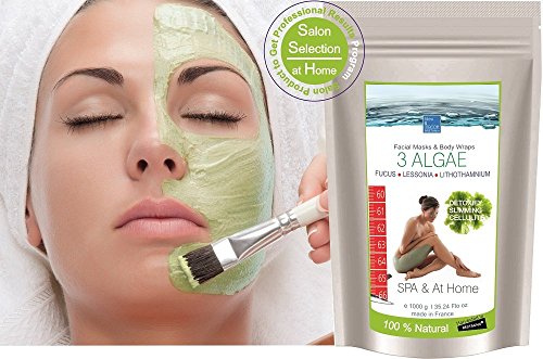 3 Algas Marinas Polvo de Algas para Faciales, Envolturas Corporales y Baño ● Piel Grasa, Psoriasis, Acné, Dermatitis ● Anti Celulitis, Perdida de Peso ● Detox y Relajación remineralizante ●250 g